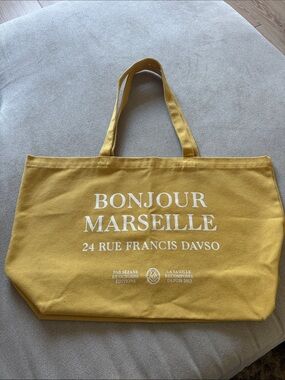 Sézane “Bonjour Marseille” Yellow Canvas Tote bag